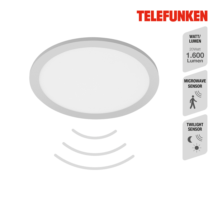 309004TF-telefunken3-Anbau-LED-Panel-rund-mit-Bewegungssensor-und-D-mmerungssensor-30cm Anbau LED Panel rund mit Bewegungssensor und Dämmerungssensor 30cm 309004TF Telefunken