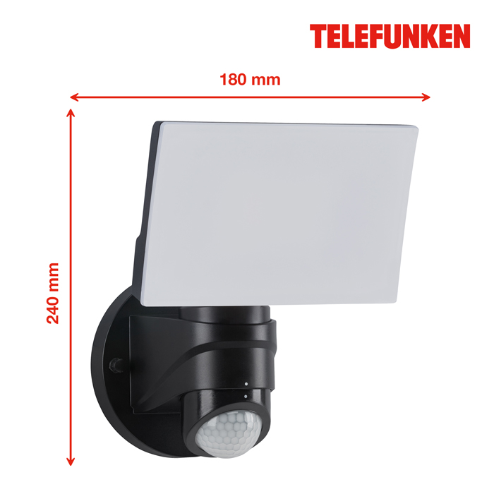 4-304305TF-telefunken-LED-Aussenleuchte-mit-Bewegungssensorschwarz-1600-Lm-IP44 LED Außenleuchte mit Bewegungssensorschwarz 1600 Lm IP44 Telefunken 304305TF