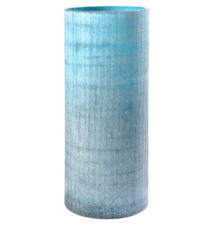 blumenvase-blau-glas-35cm-ashley-sompex-34806-glasvase-bodenvase-vintage-shabby Hohe Blumenvase blau Vintage-Optik strukturiertes Glas mundgeblasen 35cm Ashley Sompex 34806